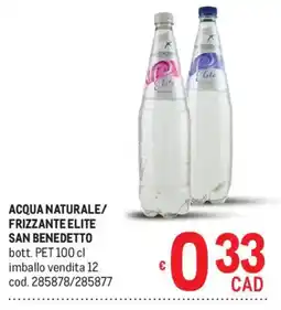 Metro Acqua naturale frizzante elite San Benedetto offerta