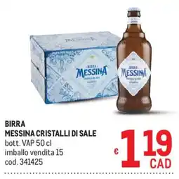 Metro Birra Messina Cristalli di Sale offerta