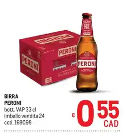 Metro Birra Peroni offerta