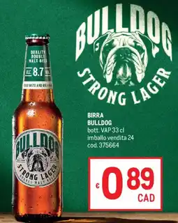 Metro Birra Bulldog Strong Lager offerta