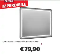 Bricocenter Specchio aria led retroilluminato offerta