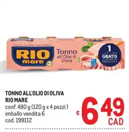 Metro Tonno all'Olio di Oliva Rio Mare offerta