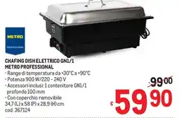 Metro Chafing dish elettrico GN1/1 Metro Professional offerta