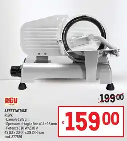 Metro Affettatrice R.G.V. offerta