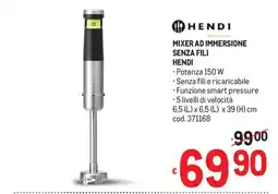Metro Mixer ad immersione senza fili Hendi offerta
