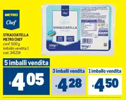 Metro Stracciatella di burrata Metro Chef offerta