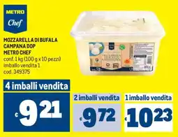 Metro Mozzarella di bufala campana dop metro chef offerta