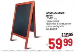 Metro Lavagna sandwich Securit offerta