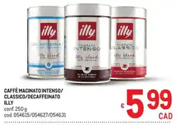 Metro Caffè macinato Intenso/Classico/Decaffeinato ILLY offerta