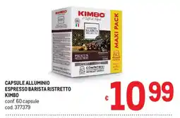 Metro Capsule alluminio espresso barista ristretto kimbo offerta