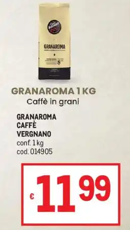 Metro Granaroma Caffè Vergnano offerta