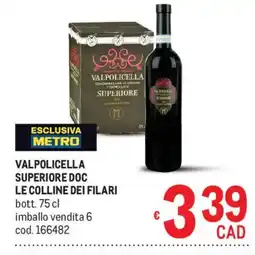 Metro Valpolicella Superiore DOC Le Colline dei Filari offerta