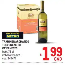 Metro Traminer aromatico Trevenezie IGT Ca' Ernesto offerta