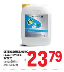 Metro Detergente liquido lavastoviglie Svelto offerta