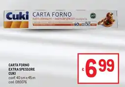 Metro Carta forno extra spessore Cuki offerta