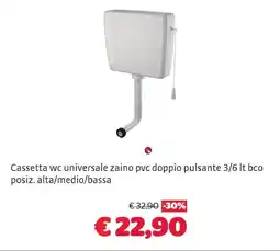 Bricocenter Cassetta wc universale zaino pvc doppio pulsante offerta