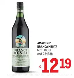 Metro Amaro 28° Branca Menta offerta