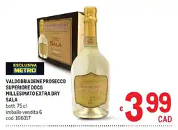 Metro Valdobbiadene Prosecco Superiore DOCG Millesimato Extra Dry Sala offerta