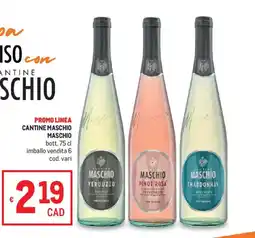 Metro Cantine Maschio offerta