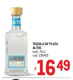 Metro Tequila 38° Plata Altos offerta