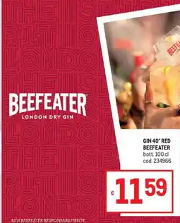 Metro Gin 40° Red Beefeater offerta