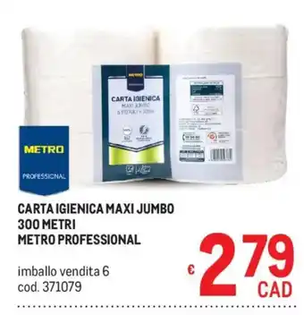 Metro Carta igienica maxi jumbo Metro Professional offerta