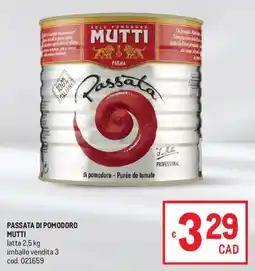 Metro Passata di pomodoro Mutti offerta