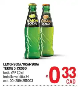 Metro Lemonsoda/oransoda terme di crodo offerta