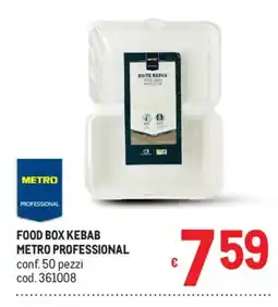 Metro Food box kebab metro professional offerta