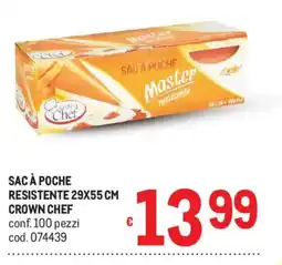 Metro Sac à poche resistente crown chef offerta