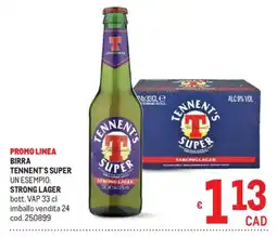 Metro Birra Tennent's Super Strong Lager offerta