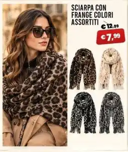 Angel Mercatone Sciarpa con frange colori assortiti offerta