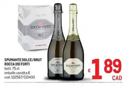 Metro Spumante Dolce/Brut Rocca dei Forti offerta