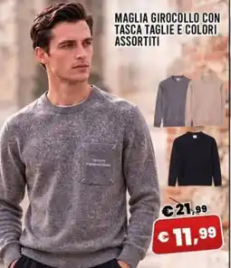 Angel Mercatone Maglia girocollo con tasca offerta