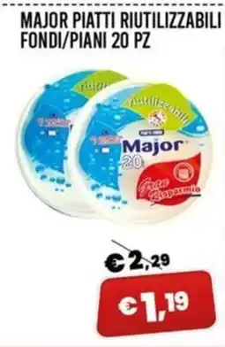 Angel Mercatone Major piatti riutilizzabili offerta
