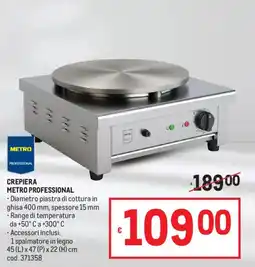 Metro Crepiera Metro Professional offerta