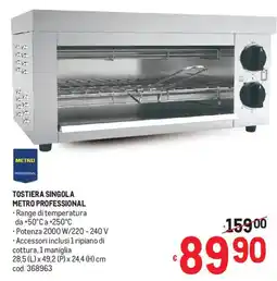 Metro Tostiera singola Metro Professional offerta