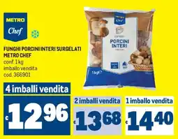 Metro Funghi porcini interi surgelati Metro Chef offerta