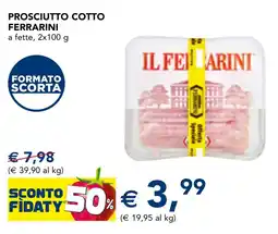 Esselunga Prosciutto cotto Ferrarini offerta