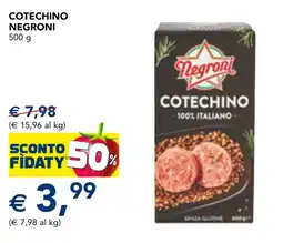 Esselunga Cotechino Negroni offerta