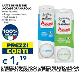 Esselunga Latte benessere Accadi Granarolo offerta