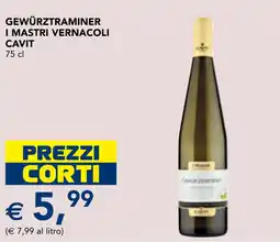 Esselunga Gewürztraminer I Mastri Vernacoli Cavit offerta