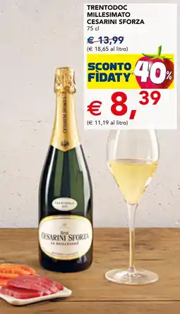 Esselunga Trentodoc millesimato Cesarini Sforza offerta
