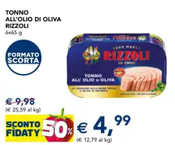 Esselunga Tonno all'olio di oliva Rizzoli offerta