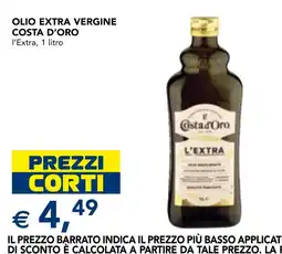 Esselunga Olio extra vergine Costa d'Oro L'Extra offerta