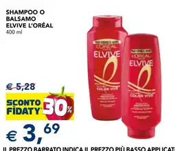 Esselunga Shampoo o balsamo Elvive L'Oréal offerta