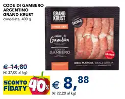 Esselunga Code di gambero argentino Grand Krust offerta