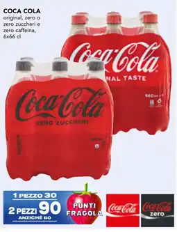 Esselunga Coca-Cola original, zero o zero zuccheri e zero caffeina, offerta