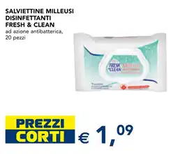 Esselunga Salviettine milleusi disinfettanti fresh & clean offerta