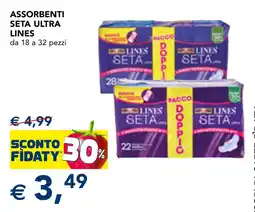 Esselunga Assorbenti seta ultra lines offerta